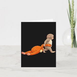 Cartão Bebê macaco engraçado soco animal fofo homens mulh