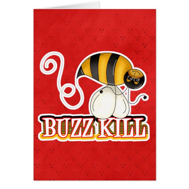 Cartão Bebê Matar Engraçado Buzz (Frente)