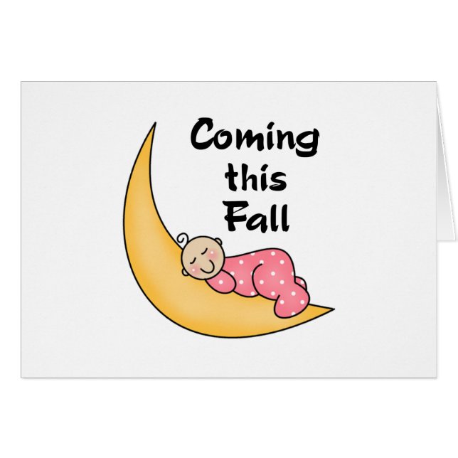 Cartão Bebé na queda da lua (Frente Horizontal)