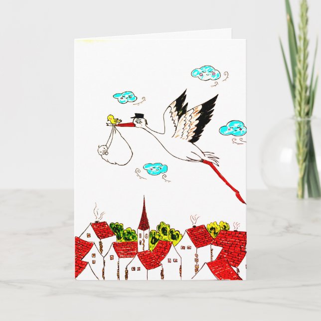 Cartão Bebê no caminho (Frente)