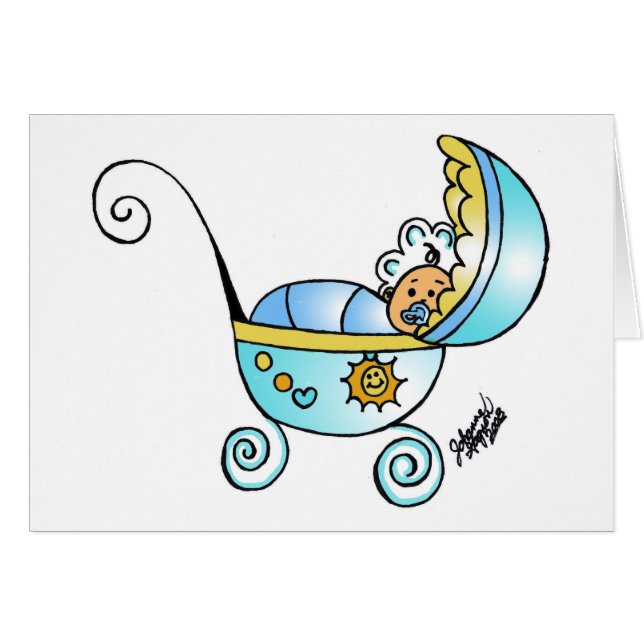 Cartão bebê recém-nascido (Frente Horizontal)