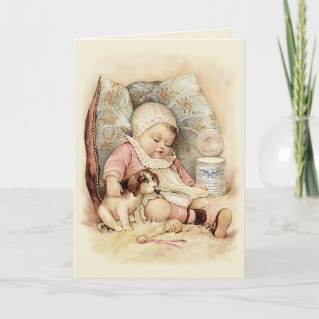 Cartão Bebê Sonolento (Frente)