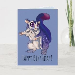 Cartão Bebê Sugar Glider Birthday