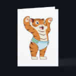 Cartão Bebê Tigre com cuecas<br><div class="desc">Este design é o presente perfeito para um aniversário,  Natal e outras celebrações. É adequado para mulheres,  homens e crianças.</div>