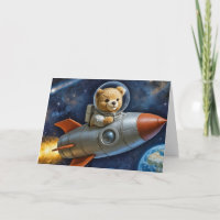 Bebê Urso de Teddy Num Foguete