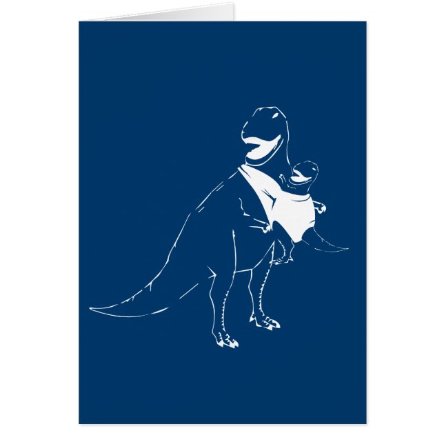 Cartão Bebê-vestindo o dinossauro (Frente)