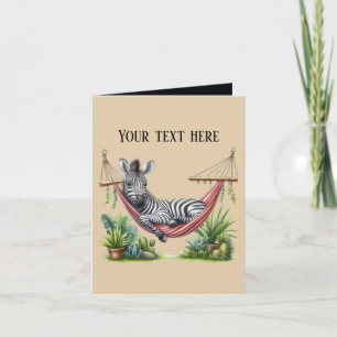 Cartão Bebê zebra fofo adicionar mensagem