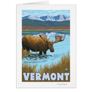 Cartão Bebendo de VermontMoose no lago