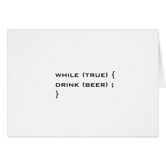 Cartão Beber cerveja (Frente Horizontal)