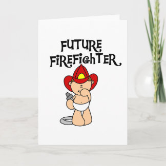 Cartão Bebês Futuros Bombeiros Camisetas e presentes