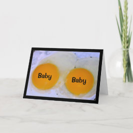 Cartão Bebês gêmeos? É o Especial Egg-stra!