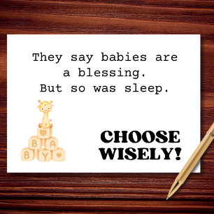 Cartão Bebês são uma benção, mas também dormia
