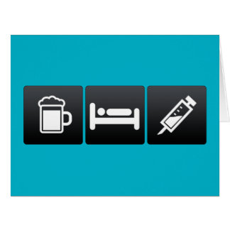 Cartão Bebida, sono e anestesia