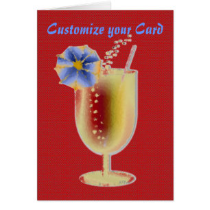 Cartão Bebida tropical (personalizar)