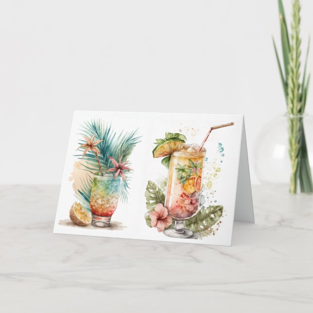 Cartão Bebidas de Aniversário (Frente)