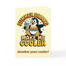Bebidas de Verão de Pinguim Fofo Me Fazem Mais Fre