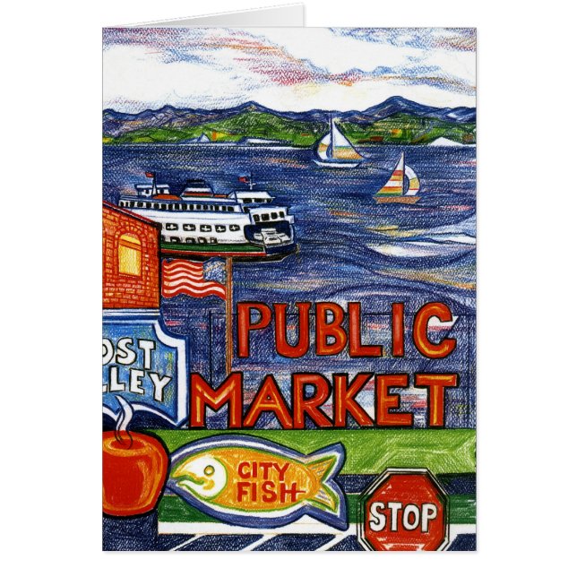 Cartão Beco do cargo com balsa (Frente)