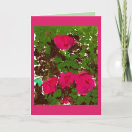 Cartão Bed of Roses Greeting Card