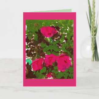 Cartão Bed of Roses Greeting Card