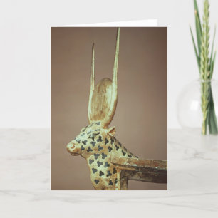 Cartão Bedhead funerário sob a forma da vaca sagrada