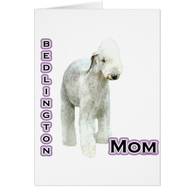 Cartão Bedlington Terrier Mãe 4 (Frente)