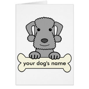 Cartão Bedlington Terrier personalizado