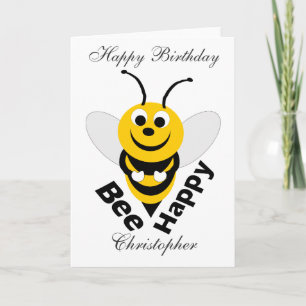 Cartão Bee Happy Birthday