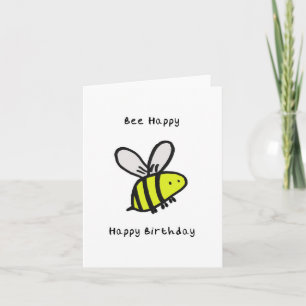 Cartão Bee Happy Birthday Card
