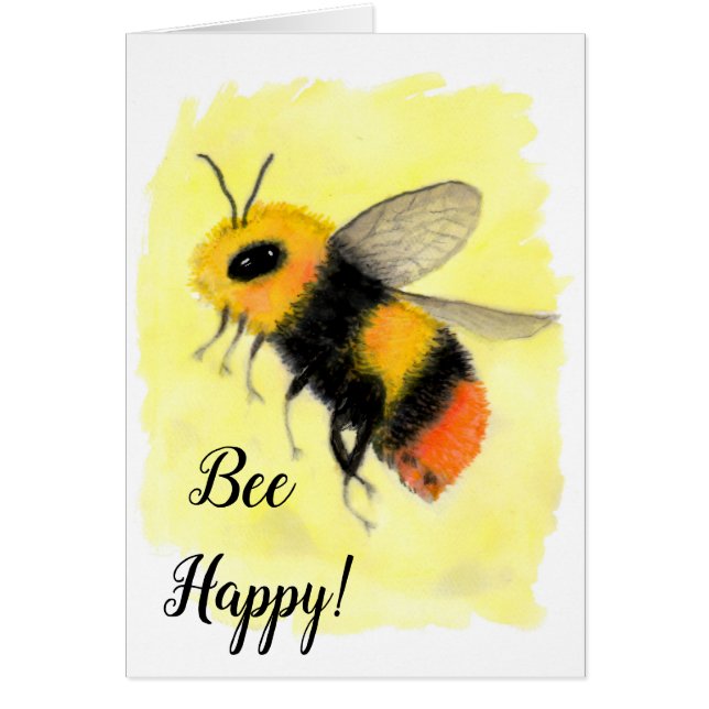 Cartão Bee Happy Birthday Card (Frente)