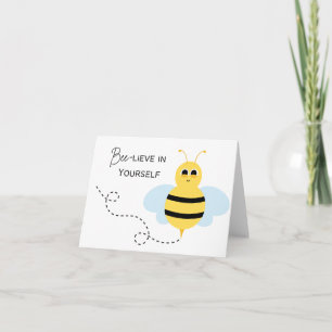 Cartão Bee-lieve em si - Arma de incentivo
