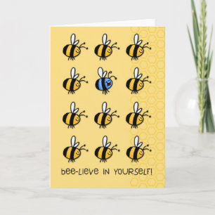 Cartão Bee-lieve in yourself!