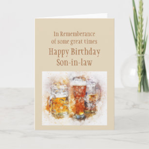 Cartão Beer Ale Funny Son-in-law Birthday Good Time Card