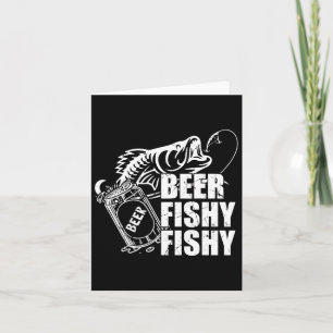 Cartão Beer Fishy Engraçado Bebendo De Pesca Birthday G