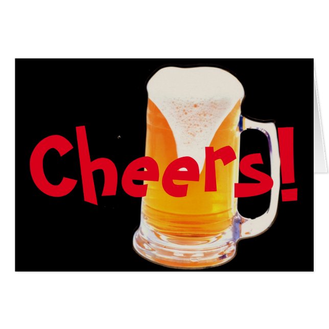 Cartão Beer Mug (Frente Horizontal)