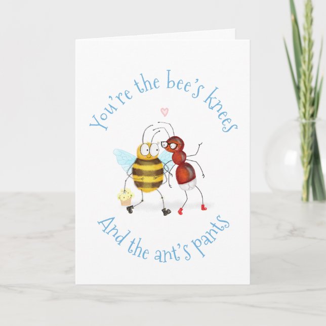 Cartão Bee's knees and ant's pants thank you card (Frente)