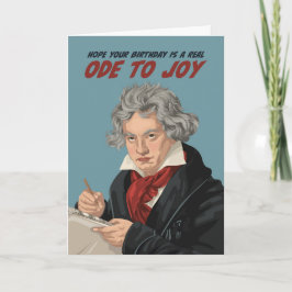 Cartão Beethoven Ode para Joy Birthday Folheto
