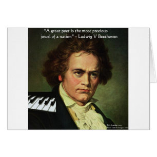 Cartão Beethoven & Poets/Gems Cote Ofertas Camisetas & Ca