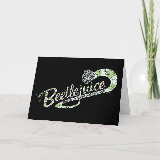 Cartão Beetlejuice | Ligue o Suco (Frente)