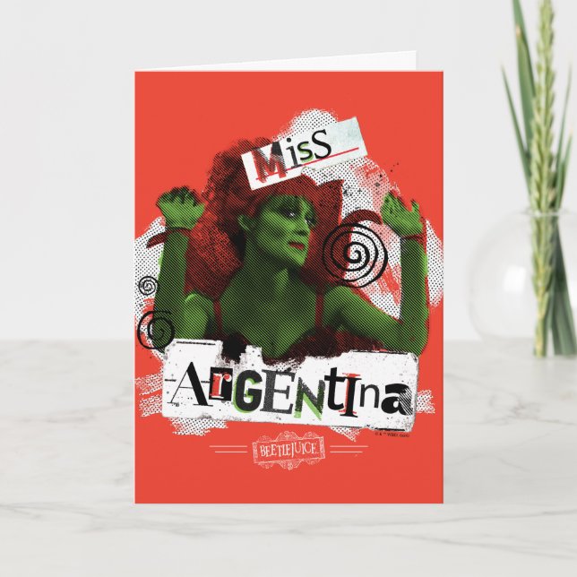 Cartão Beetlejuice | Miss Argentina (Frente)