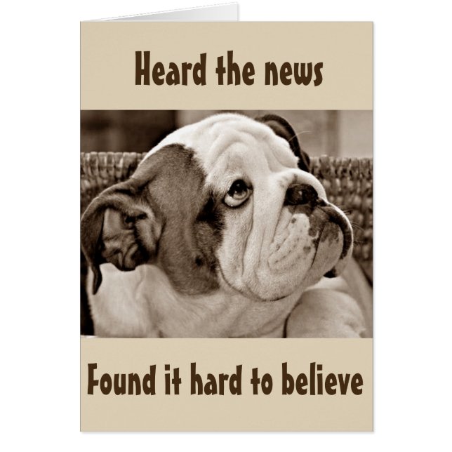 CARTÃO **BEFUDLED BULL DOG** NÃO ACREDITA QUE VOCÊ É **50 (Frente)