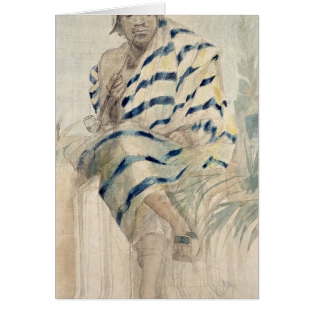 Cartão Behanzin o último rei de Dahomey (Frente)