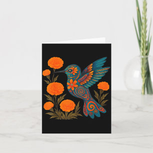 Cartão Beija-flor Alebrije Flor Arte Popular Mexicana Pás