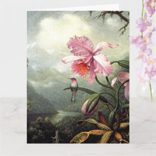 Cartão Beija-flor Empoleirado, arte fina,
