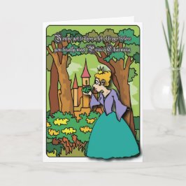 Cartão Beijando sapos - obtenha cumprimentos curvados