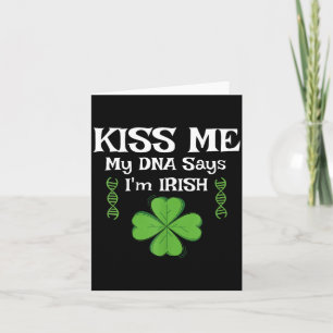 Cartão Beije Me, Meu DNA Diz Que Sou Irlandês - Divertido