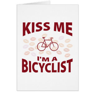 Cartão Beije-me que eu sou um Bicyclist