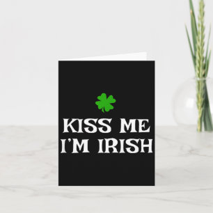 Cartão Beije Me Sou Irlandês Dia de São Patrício Irlandês