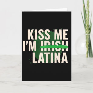 Cartão Beije Me Sou Irlandesa Latina - Divertido Dia de S