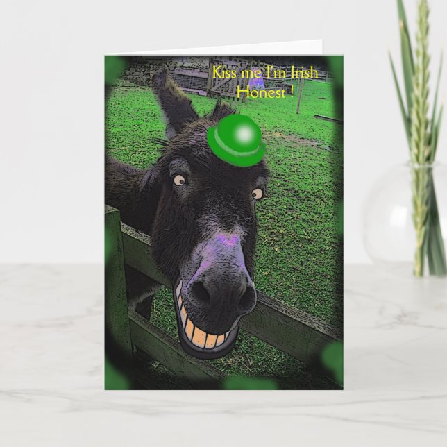 Cartão Beije-me, sou o Irish Honest! (Frente)