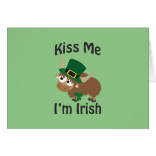 Cartão Beije-me Sou um iaque irlandês